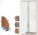 PORTE ESTERNE A MISURA W18 80/90 BIANCO ANTRACITE, SCHIUMA