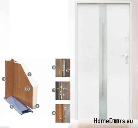 PORTE ESTERNE A MISURA W18 80/90 BIANCO ANTRACITE, SCHIUMA PORTE ESTERNE A MISURA W18 80/90 BIANCO ANTRACITE, SCHIUMA