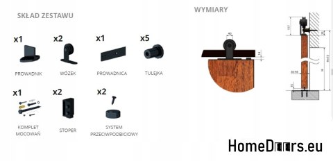 Sistema di porte scorrevoli LUNA Loft prodotto PL Sistema di porte scorrevoli LUNA Loft prodotto PL