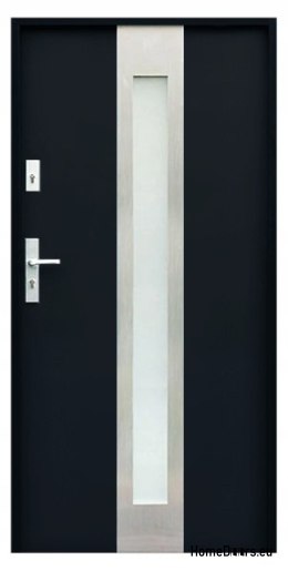 PORTE ESTERNE SU MISURA W11 80 NERO, SCHIUMA