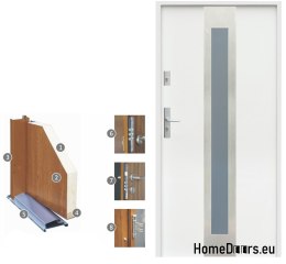 PORTE ESTERNE SU MISURA W11 80 NERO, SCHIUMA
