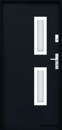 PORTA ESTERNA SU MISURA W17 80 L NERO, SCHIUMA