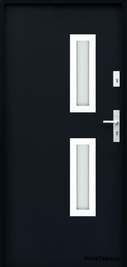 PORTA ESTERNA SU MISURA W17 80 L NERO, SCHIUMA