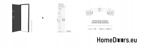 PORTA D'INGRESSO 68MM WARM STRATUS ARKUS 90 PORTA D'INGRESSO 68MM WARM STRATUS ARKUS 90