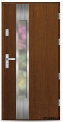 Porte esterne in legno rovere caldo 74mm EMIR