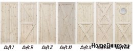 PORTE IN LEGNO DI PINO FULL RADEX LOFT ZZ 80