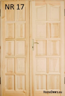 Porte in pino a doppia anta n. 17 con telaio