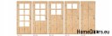 Porta al bagno WC legno annodato BACA 60/70/80/90