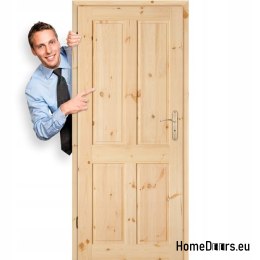 Porta a camera in legno annodato di pino GAZDA 60/70/80/90