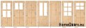Porte per WC in legno annodato di pino GAZDA 60/70/80/90