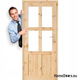 Porta a camera in legno annodato di pino GAZDA 60/70/80/90