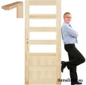 Porte in pino grezzo con telaio STOLGEN NV5 60/70/80/90