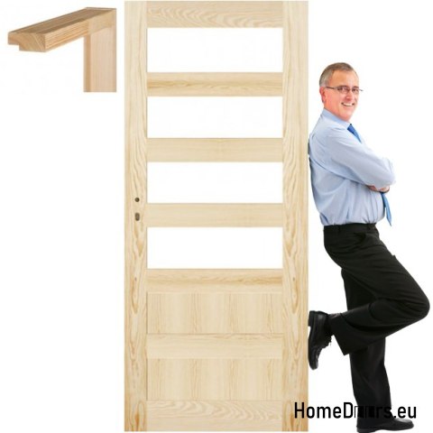 Porte in pino grezzo con telaio STOLGEN NV5 60/70/80/90