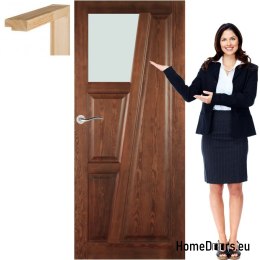 Porte in legno con telaio colore vetro TK2 90