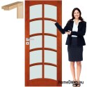 Porta in legno con telaio in vetro colorato VN5 90