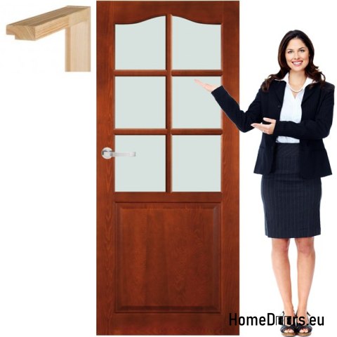 Anta in legno con telaio in vetro verniciato TP3 90
