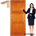 Porta in legno con telaio full color TM1 80