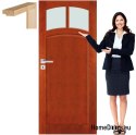 Porte in legno con cornice in vetro colore VN2 70