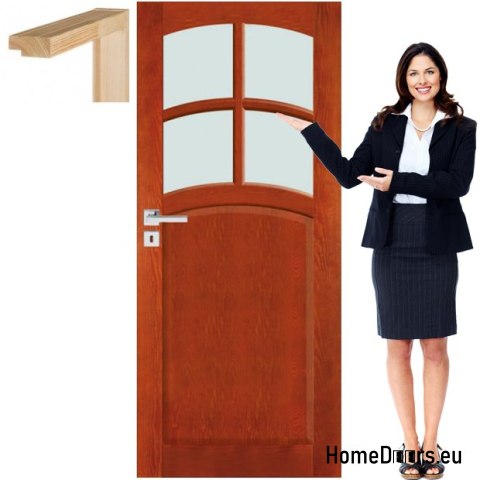 Porte in legno con cornice in vetro colore VN3 90