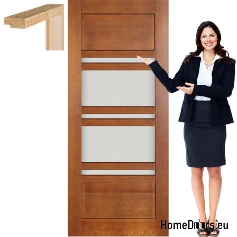 Porte in legno con telaio in vetro colorato TO7 90