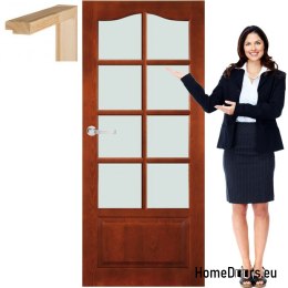 Porte in legno con cornice in vetro verniciato TP4 90