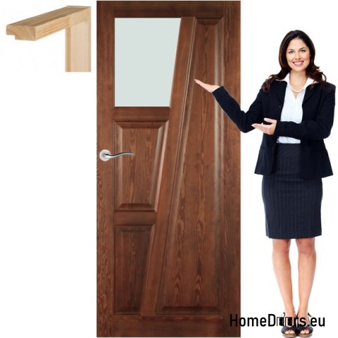 Anta in legno con cornice colore vetro TK2 80