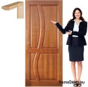Porta in legno con telaio full color RN1 70