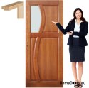 Porta in legno con telaio in vetro colorato RN6 70
