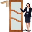 Porta in legno con telaio laccato PS4 60