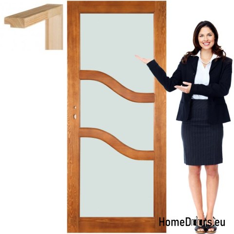 Porta in legno con telaio laccato PS4 60