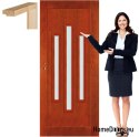 Porte in legno con telaio in vetro colorato ST3 80