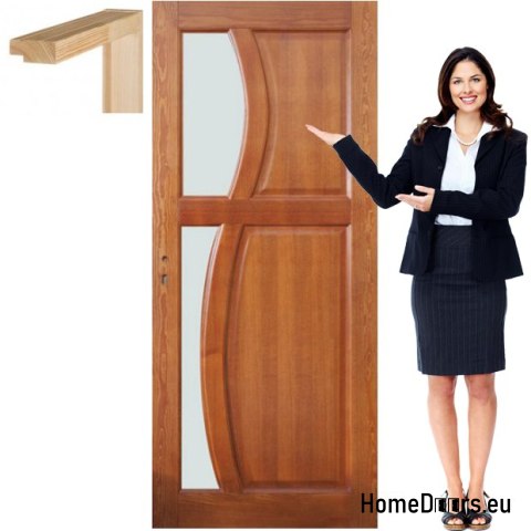 Porte in legno con vernice per telaio in vetro RN7 80