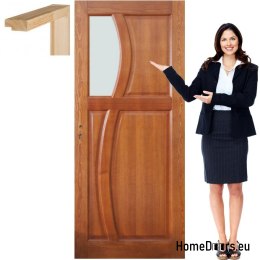Anta in legno con cornice colore vetro RN6 90