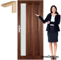 Porte in legno telaio vetro colorato OM4 80