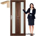 Telaio porta in legno lacca vetro OM7 90