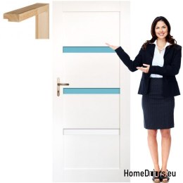 Porte in legno con telaio in vetro colorato OV2 70