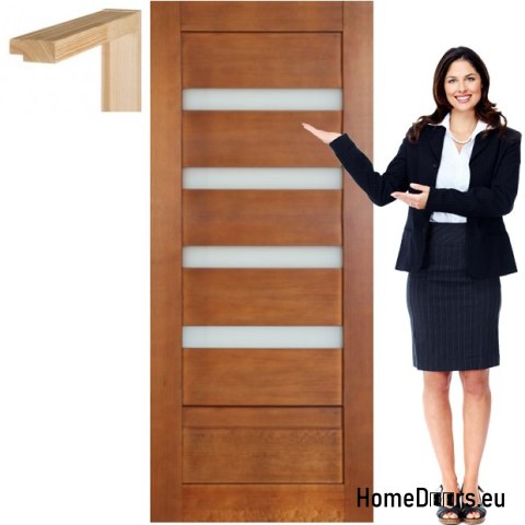 Porta in legno con telaio colore MG15 80