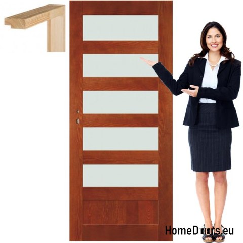 Porta in legno con telaio a colori NV6 90