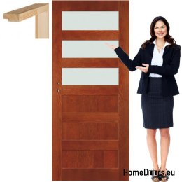 Porta in legno con telaio laccato NV4 60