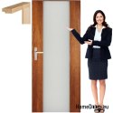 Porte in legno con cornice in vetro colore MG13 80