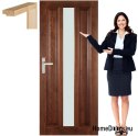 Porte in legno con telaio in vetro colorato OM2 70