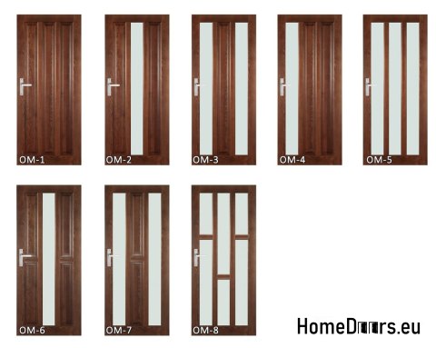 Porte in legno con telaio in vetro colorato OM2 70 Porte in legno con telaio in vetro colorato OM2 70