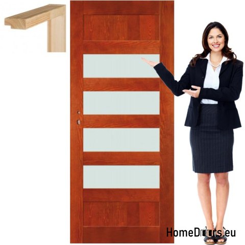 Porte in legno con telaio in vetro laccato NV8 80