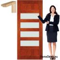 Porte in legno con struttura in vetro laccato NV8 90