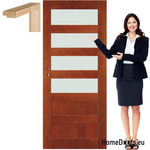 Anta in legno con cornice colore vetro NV5 70