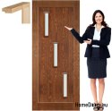 Anta in legno con cornice in vetro colore MS3 90
