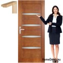 Porta in legno con telaio laccato MK1 60
