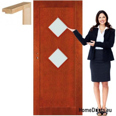 Telaio della porta in legno laccato vetro FG2 80