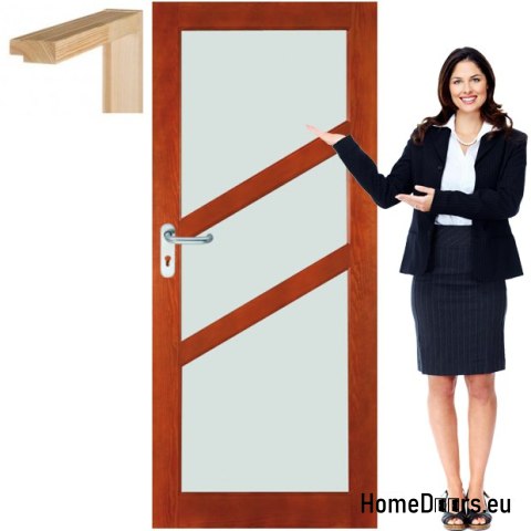 Porte in legno con telaio verniciato a colori FR4 90