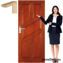 Porta in legno con telaio a colori full FR6 90